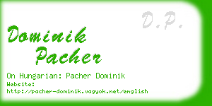 dominik pacher business card